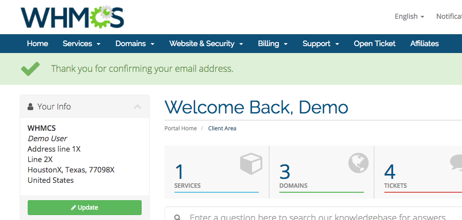 Verified email successfully
